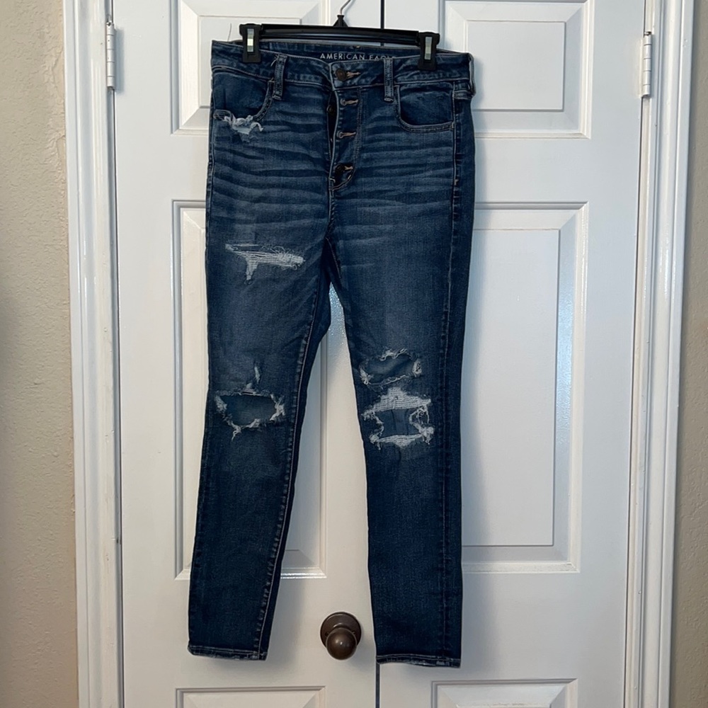 American Eagle Next Level Stretch Button Fly Jeans- Size 12